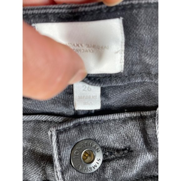 Jonathan Simkhai Standard Jeans River High Rise Straight Leg in Vintage Noir - Picture 9 of 16